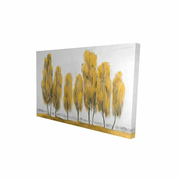 Begin Home Decor 12 x 18 in. Seven Abstract Yellow Trees-Print on Canvas 2080-1218-LA81